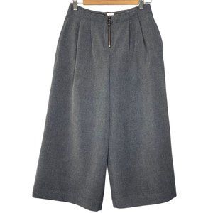 GAP Wide Leg Cropped Pants in Charcoal Gray